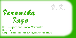 veronika kazo business card