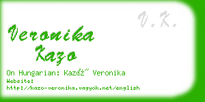 veronika kazo business card